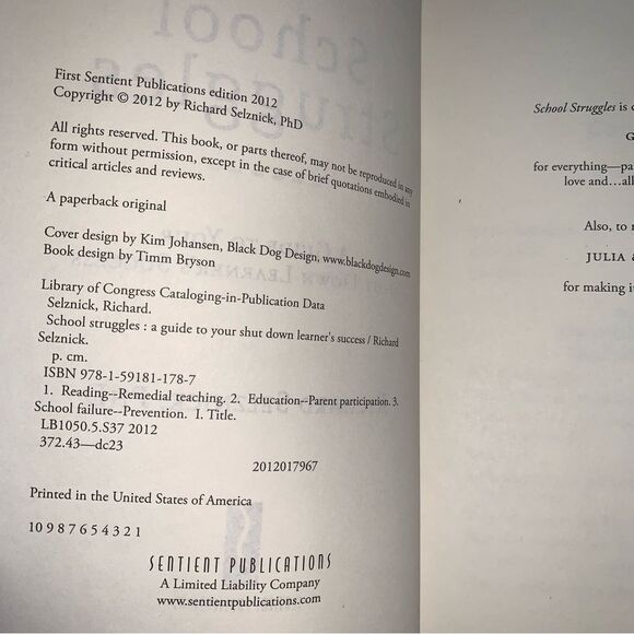 Dr. Richard Selznick Shut-Down Learner & School Struggles 2 Book Set Parenting - Picture 7 of 11